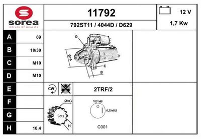 STARTER EAI 11791