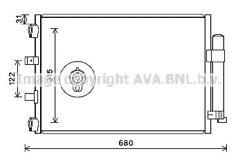 Конденсатор, кондиционер AVA QUALITY COOLING FD5487D для FORD C-MAX