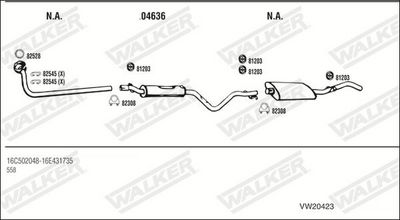 Изпускателна система WALKER VW20423