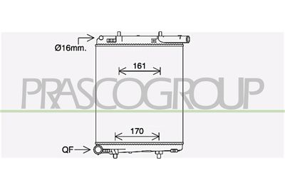 радиатор, охлаждане на двигателя PRASCO CI206R001