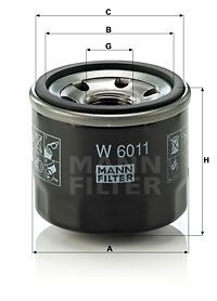 MANN-FILTER W 6011 Масляний фільтр для SMART (Смарт)