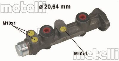 Главный тормозной цилиндр METELLI 05-0067 для FIAT ARGENTA