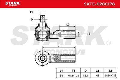 накрайник на напречна кормилна щанга STARK SKTE-0280178