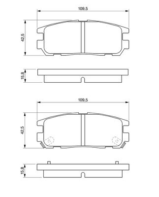 BREMSBELAGSATZ SCHEIBENBREMSE BOSCH 0986424367 6
