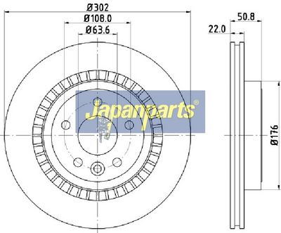 JAPANPARTS Тормозной диск