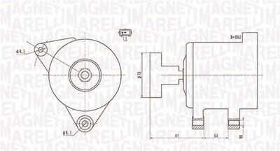 Генератор MAGNETI MARELLI 063731649010 для FORD FIESTA