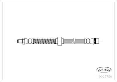 Тормозной шланг CORTECO 19025756 для NISSAN KUBISTAR