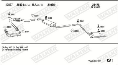 SISTEM DE ESAPAMENT WALKER VWK007931