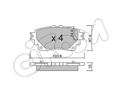 Brake Pad Set, disc brake 822-1290-0