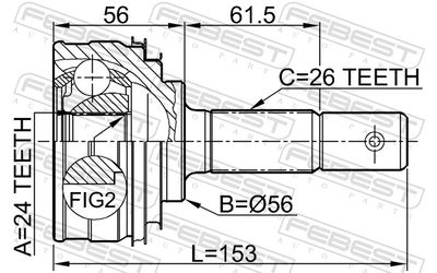 Joint Kit, drive shaft 0110-009