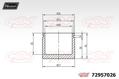 Поршень, корпус скобы тормоза MAXTECH 72957026 для MAZDA 6