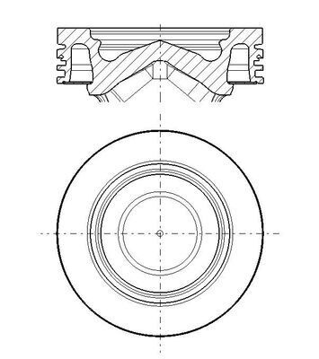 Zuiger (diameter 130mm, met ringen 3,5-3-4)
