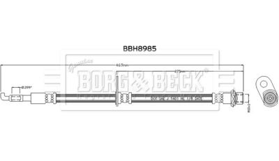 Brake Hose Borg & Beck BBH8985