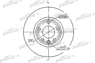 Тормозной диск PATRON PBD2665 для VW TRANSPORTER