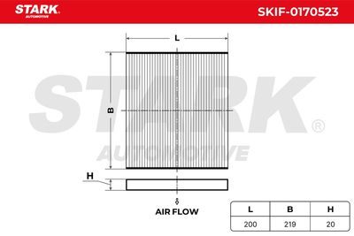 Филтър купе (поленов филтър) STARK SKIF-0170523