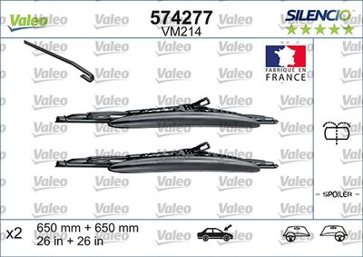 Balai d'essuie-glace VALEO — avant