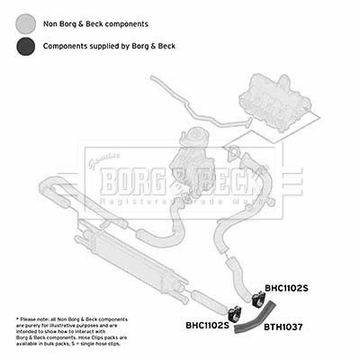 Charge Air Hose Borg & Beck BTH1037