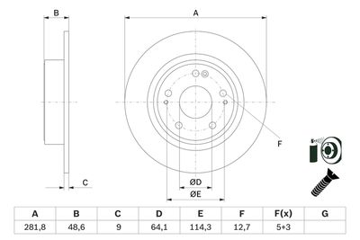 Brake Disc 0 986 479 F76