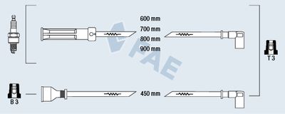 Комплект проводов зажигания FAE 86030 для NISSAN 200SX