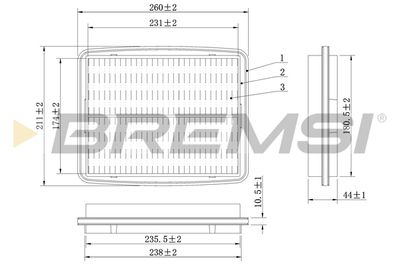 Воздушный фильтр BREMSI FA1602 для SUZUKI SAMURAI