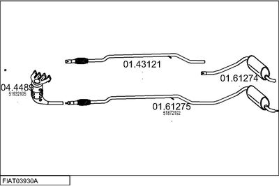 SISTEM DE ESAPAMENT MTS FIAT03930A001491
