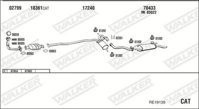 Изпускателна система WALKER RE19139
