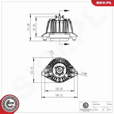 Uležištenje, motor (nosač motora) ESEN SKV 75SKV298