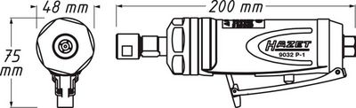 Přímá bruska (stlačený vzduch) HAZET 9032P-1