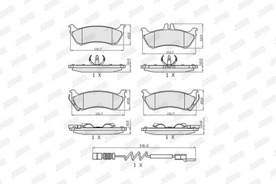 BREMSBELAGSATZ SCHEIBENBREMSE JURID 573148J 1