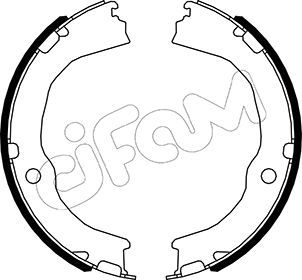 Zestaw szczęk hamulcowych, hamulec postojowy CIFAM 153-485