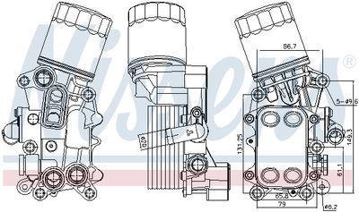 Oljekylare, motor NISSENS 91311