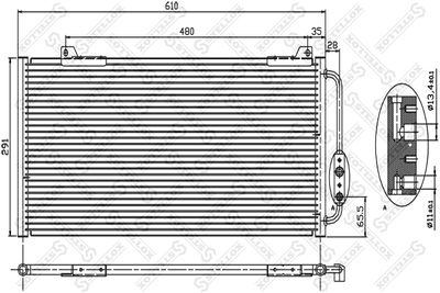 STELLOX 10-45332-SX Радиатор кондиционера  для ROVER 25 (Ровер 25)