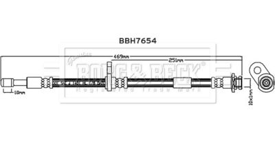 Brake Hose Borg & Beck BBH7654