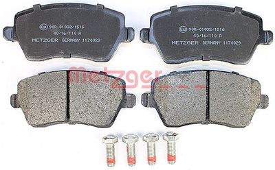 BREMSBELAGSATZ SCHEIBENBREMSE METZGER AUTOTEILE 1170029 1