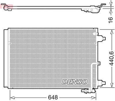 Kondensor, klimatanläggning DENSO DCN02025