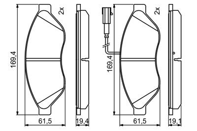 Brake Pad Set, disc brake 0 986 494 798