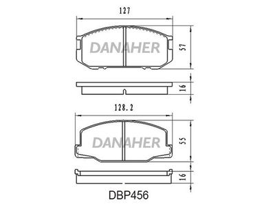 Комплект тормозных колодок, дисковый тормоз DANAHER DBP456 для LOTUS EXCEL