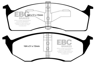 Комплект тормозных колодок, дисковый тормоз EBC Brakes DP1065 для CHRYSLER NEON