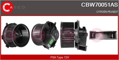 CASCO CBW70051AS Вентилятор салона  для PEUGEOT 206 (Пежо 206)