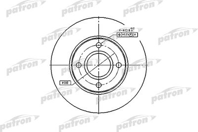 Тормозной диск PATRON PBD4036 для FORD FOCUS