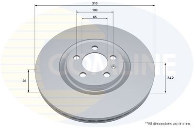 спирачен диск COMLINE ADC2887V