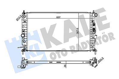 Радиатор, охлаждение двигателя KALE OTO RADYATÖR 136100 для OPEL VECTRA