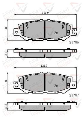 COMLINE ADB0788 Тормозные колодки и сигнализаторы  для LEXUS LS (_F2_) 400 (UCF20_)
