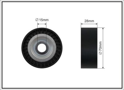 Tensioner Pulley, V-ribbed belt 180-87