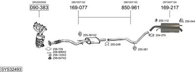 Изпускателна система BOSAL SYS32493