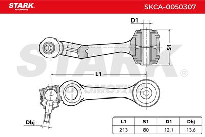 носач, окачване на колелата STARK SKCA-0050307