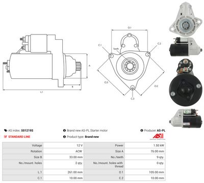 STARTER AS-PL S01219S 4