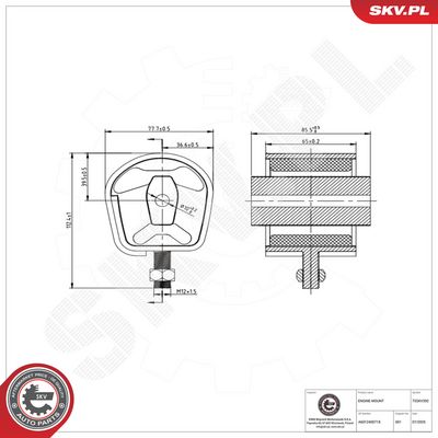Zavěšení motoru ESEN SKV 75SKV392