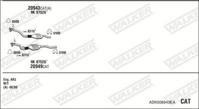 Изпускателна система WALKER ADK008943EA