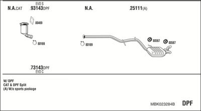 Układ wydechowy WALKER MBK023284B